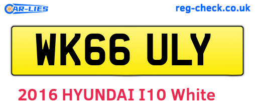 WK66ULY are the vehicle registration plates.