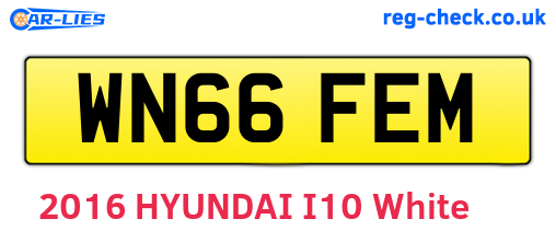 WN66FEM are the vehicle registration plates.