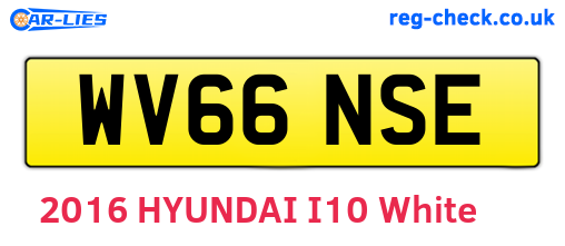 WV66NSE are the vehicle registration plates.