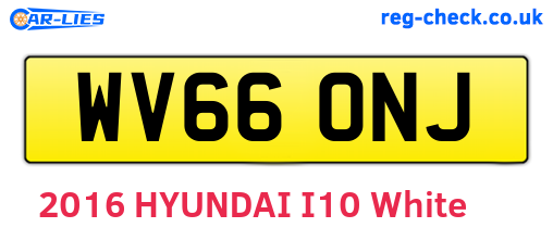 WV66ONJ are the vehicle registration plates.