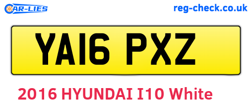 YA16PXZ are the vehicle registration plates.