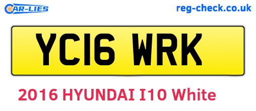 YC16WRK are the vehicle registration plates.