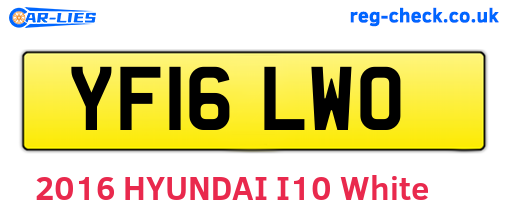 YF16LWO are the vehicle registration plates.