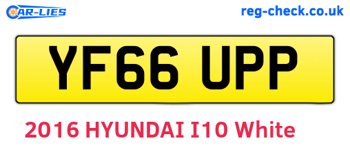 YF66UPP are the vehicle registration plates.