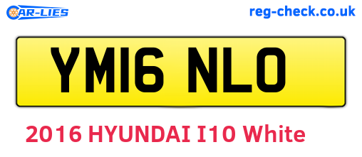 YM16NLO are the vehicle registration plates.