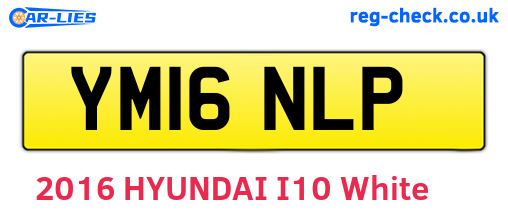 YM16NLP are the vehicle registration plates.