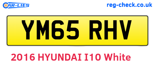 YM65RHV are the vehicle registration plates.