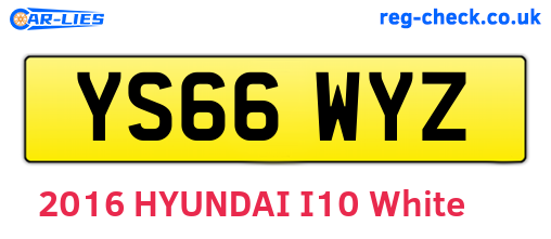 YS66WYZ are the vehicle registration plates.