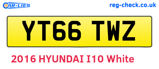 YT66TWZ are the vehicle registration plates.