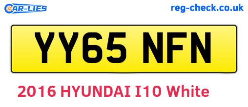 YY65NFN are the vehicle registration plates.