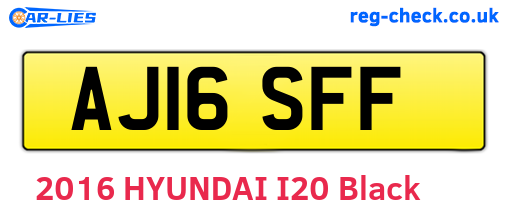 AJ16SFF are the vehicle registration plates.