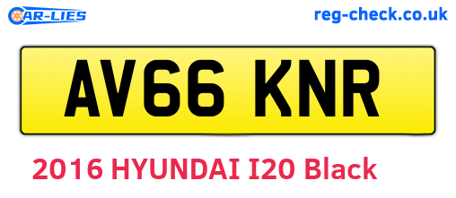 AV66KNR are the vehicle registration plates.