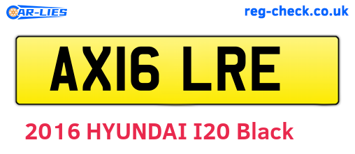 AX16LRE are the vehicle registration plates.