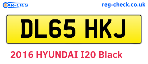 DL65HKJ are the vehicle registration plates.