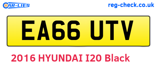 EA66UTV are the vehicle registration plates.