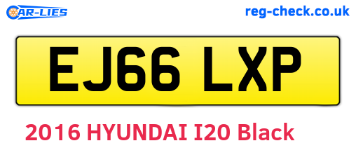 EJ66LXP are the vehicle registration plates.