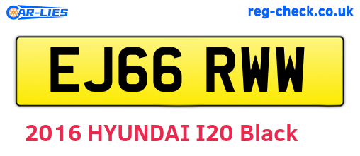 EJ66RWW are the vehicle registration plates.