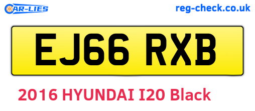 EJ66RXB are the vehicle registration plates.