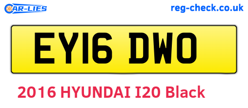 EY16DWO are the vehicle registration plates.
