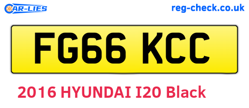 FG66KCC are the vehicle registration plates.