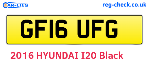 GF16UFG are the vehicle registration plates.