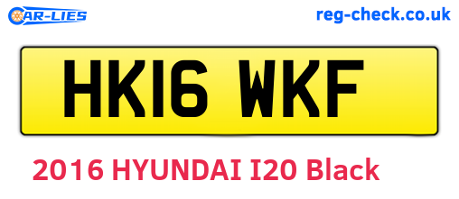 HK16WKF are the vehicle registration plates.