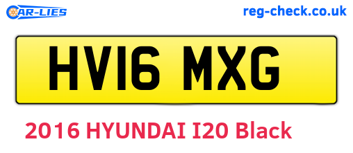 HV16MXG are the vehicle registration plates.