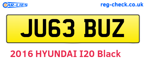 JU63BUZ are the vehicle registration plates.