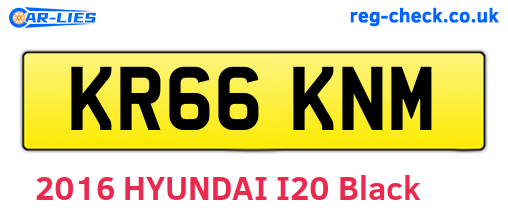 KR66KNM are the vehicle registration plates.