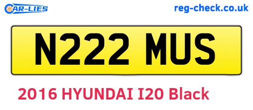 N222MUS are the vehicle registration plates.