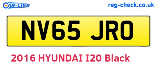 NV65JRO are the vehicle registration plates.