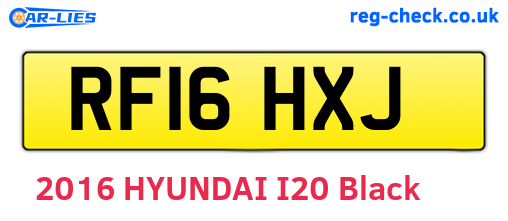 RF16HXJ are the vehicle registration plates.