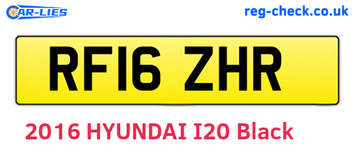 RF16ZHR are the vehicle registration plates.