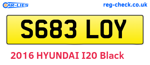 S683LOY are the vehicle registration plates.