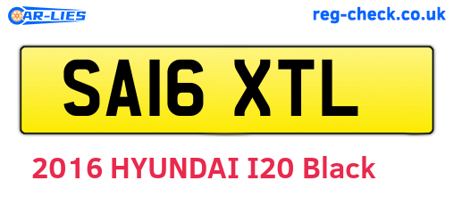 SA16XTL are the vehicle registration plates.