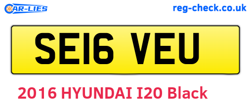 SE16VEU are the vehicle registration plates.