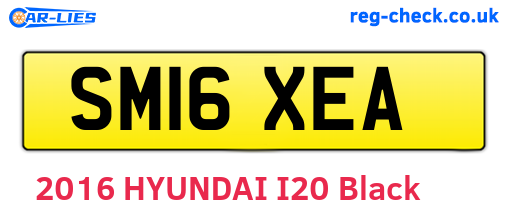 SM16XEA are the vehicle registration plates.