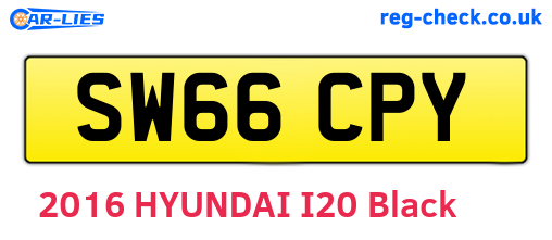 SW66CPY are the vehicle registration plates.