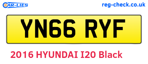 YN66RYF are the vehicle registration plates.
