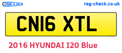 CN16XTL are the vehicle registration plates.
