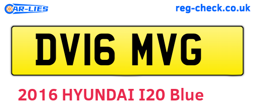 DV16MVG are the vehicle registration plates.
