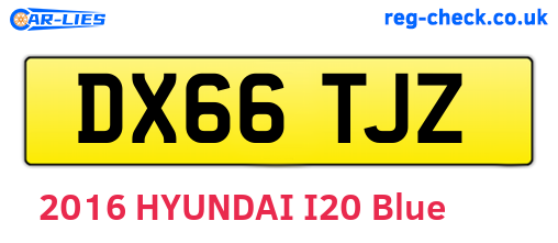 DX66TJZ are the vehicle registration plates.