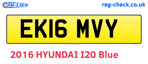 EK16MVY are the vehicle registration plates.
