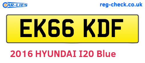 EK66KDF are the vehicle registration plates.