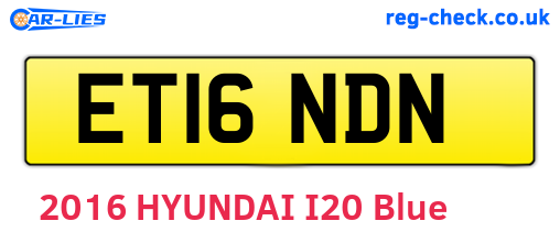 ET16NDN are the vehicle registration plates.