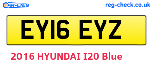 EY16EYZ are the vehicle registration plates.