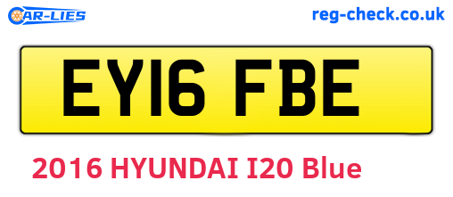 EY16FBE are the vehicle registration plates.