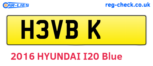 H3VBK are the vehicle registration plates.