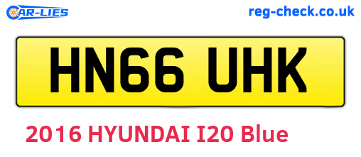 HN66UHK are the vehicle registration plates.