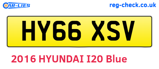 HY66XSV are the vehicle registration plates.